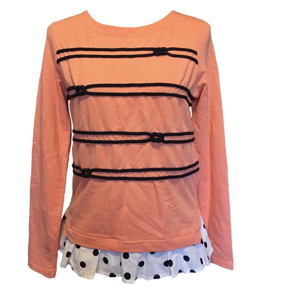 Crown & Ivy Coral/Navy Top